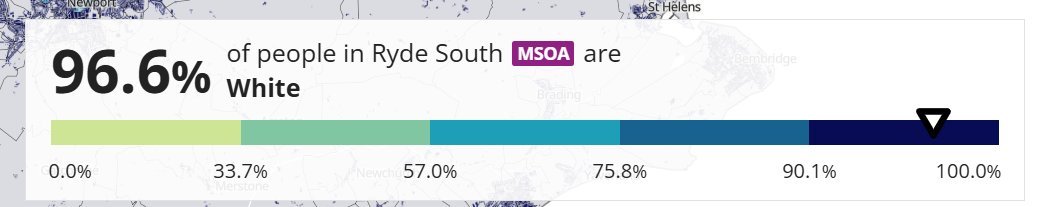 You literally live in a 96.6% white area 