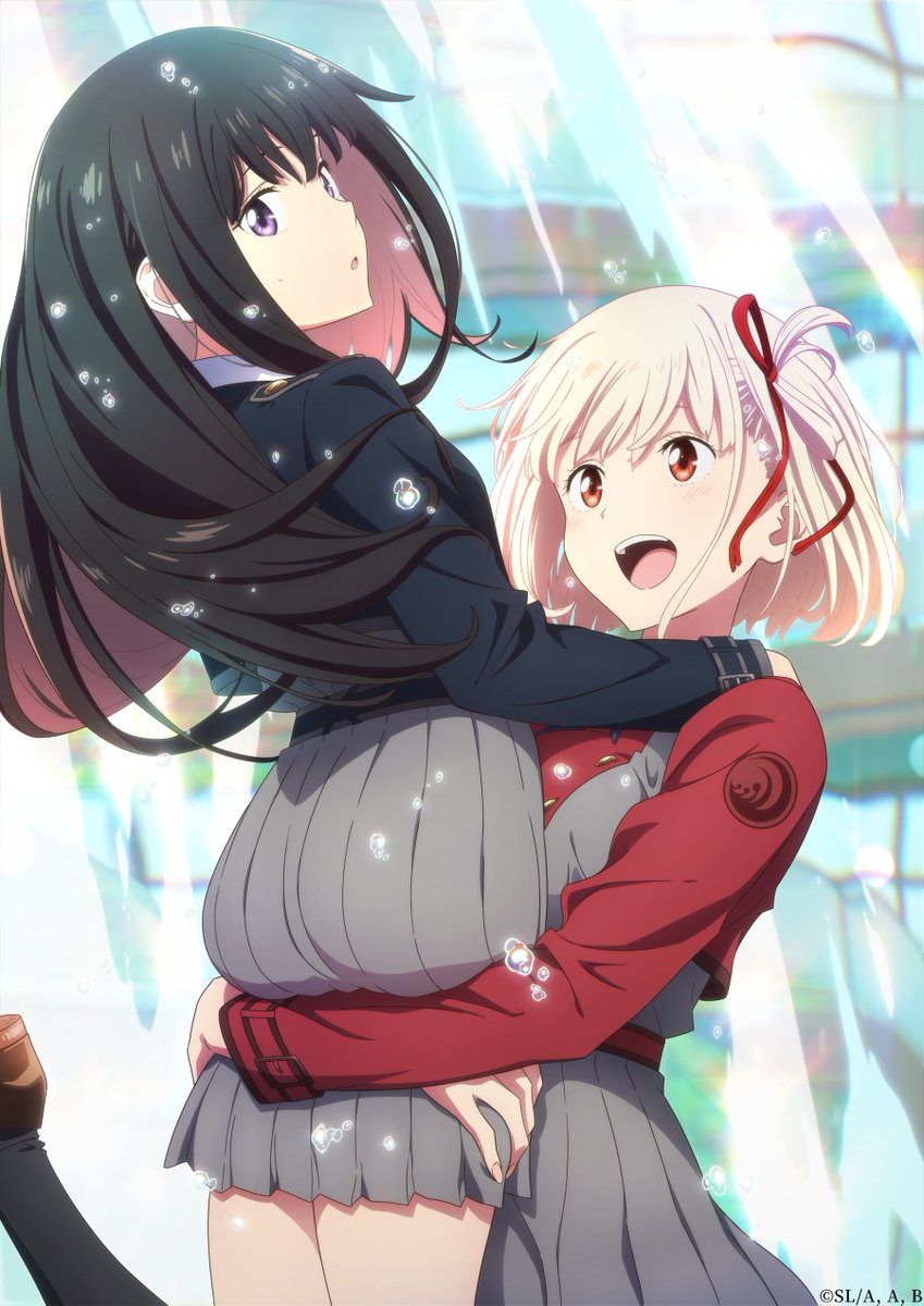 ✧┈┈┈
  今日は #いい友の日
  　　　　　  ┈┈┈✦

『私は君と会えて嬉しい！』

名シーン総選挙で第1⃣位に輝いたシーンの
新規描きおろしイラストを大公開🤝✨

今後とも #リコリコ をよろしくお願いいたします🙇‍♀️ 