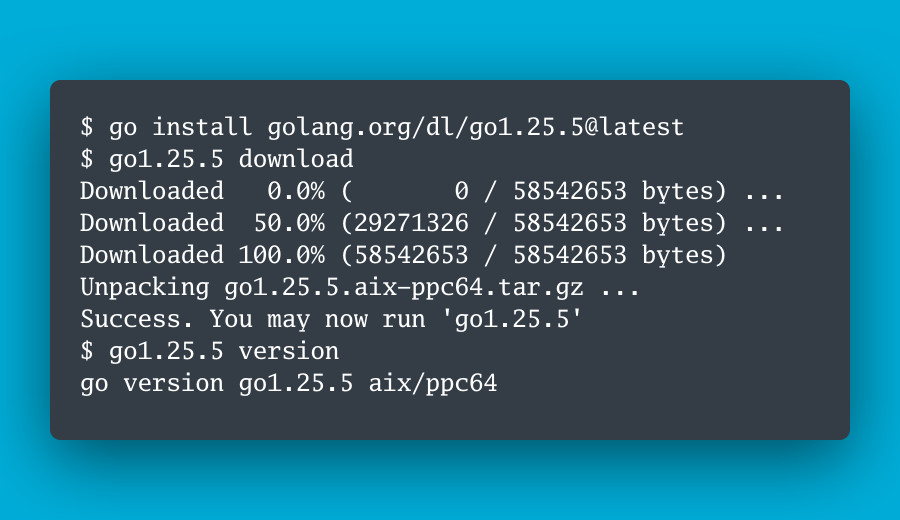 🎉 Go 1.25.5 and 1.24.11 are released!

🔐 Security: Includes security fixes for crypto/x509 (CVE-2025-61729, CVE-2025-61727).

🗣 Announcement: https://t.co/zG9tCI47Nf

⬇️ Download: https://t.co/d45S6FsIsY

#golang 