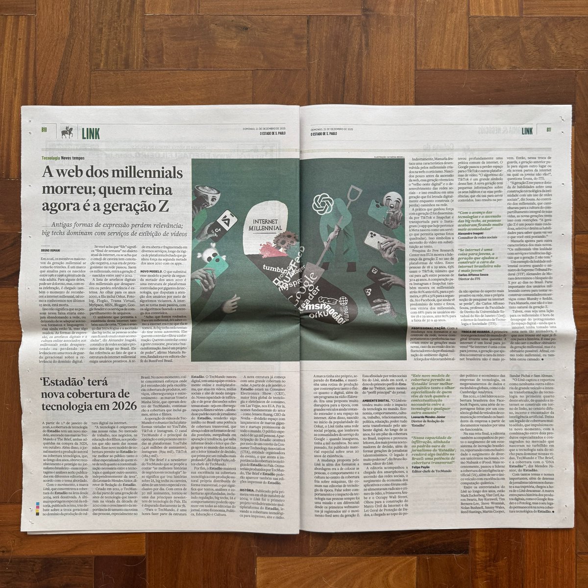 A partir de 1º de janeiro, o Link deixa de ser publicado, e vai para o céu da tecnologia junto de Orkut e Google Reader. O @Estadao  terá uma nova cobertura tecnológica, ancorada nas marcas @Tec_Mundo  e @thebriefoficial  Com isso, as postagens neste perfil estão encerradas. 