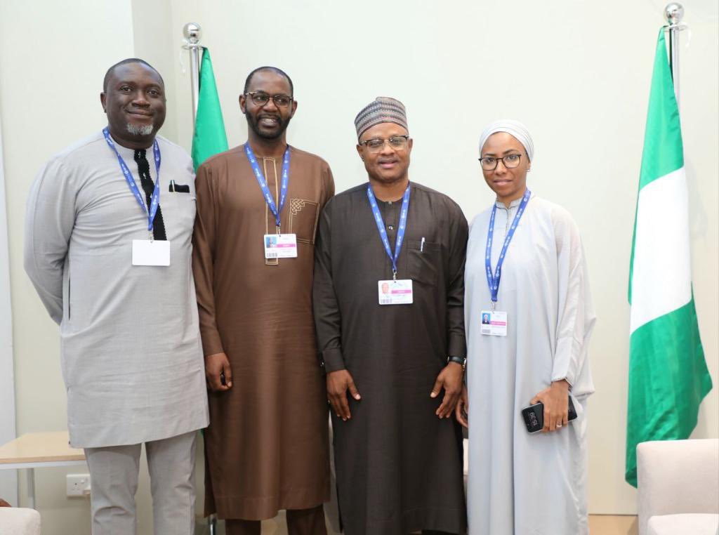 Kaduna state Governor His Excellency @ubasanius stopped by the Nigeria’s Pavilion on the Opening Day of #COP28 holding in Dubai. 