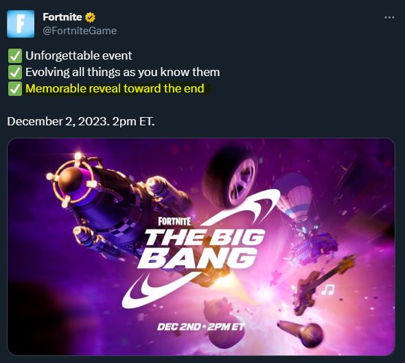 What was the ''Memorable reveal toward the end"?

Did I miss it or was it just not there? 