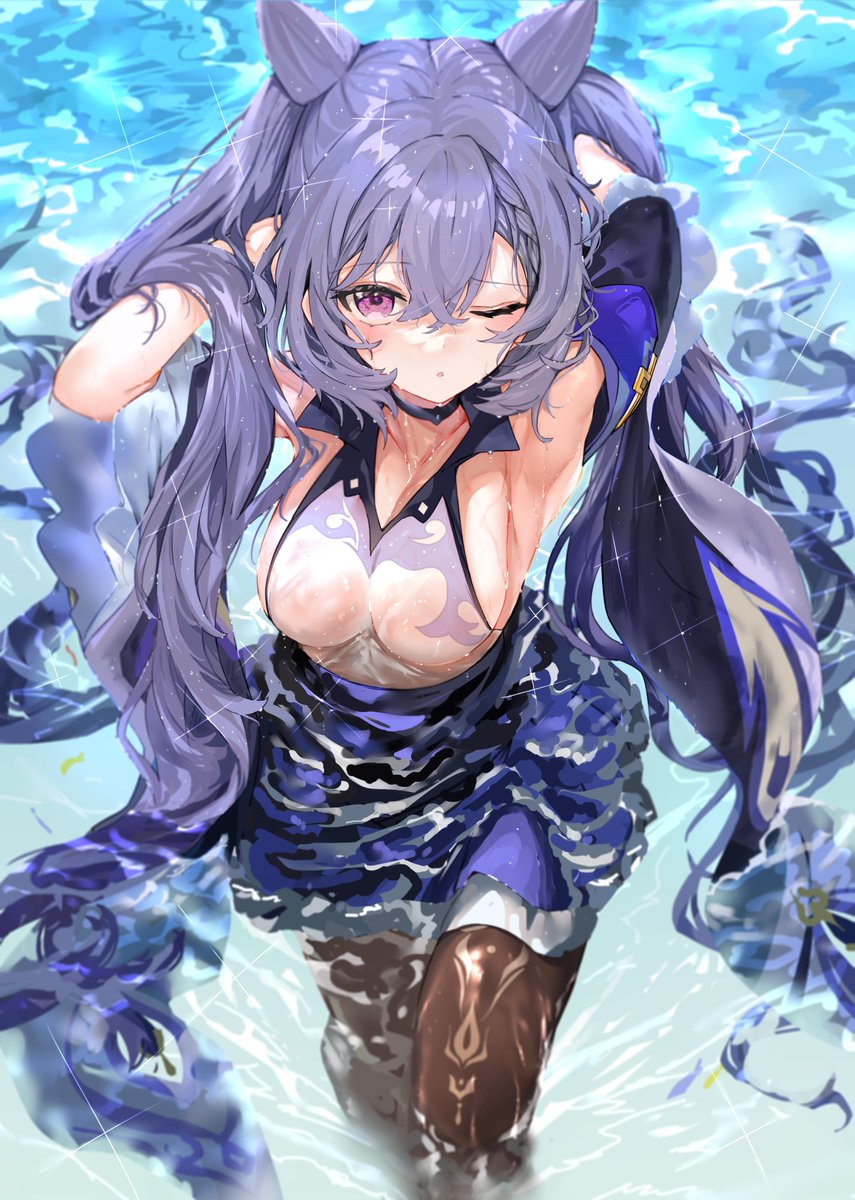 濡れ透け刻晴ちゃん　＃原神　#GenshinImpact 