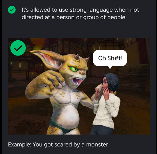 17+ users (ID verified) on Roblox can now swear when they lose an epic battle (only in 17+ experiences). More here https://t.co/MkbRXkLoeg 