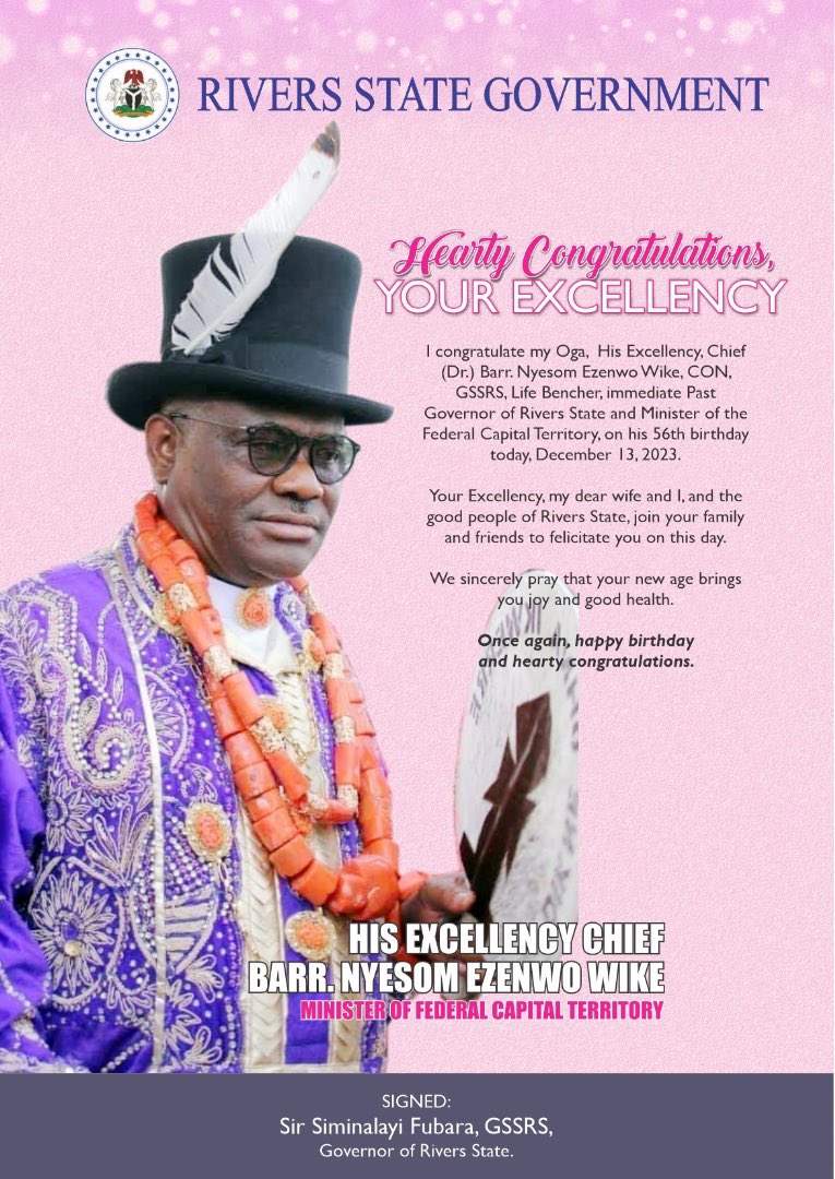 Congratulations your Excellency @GovWike 