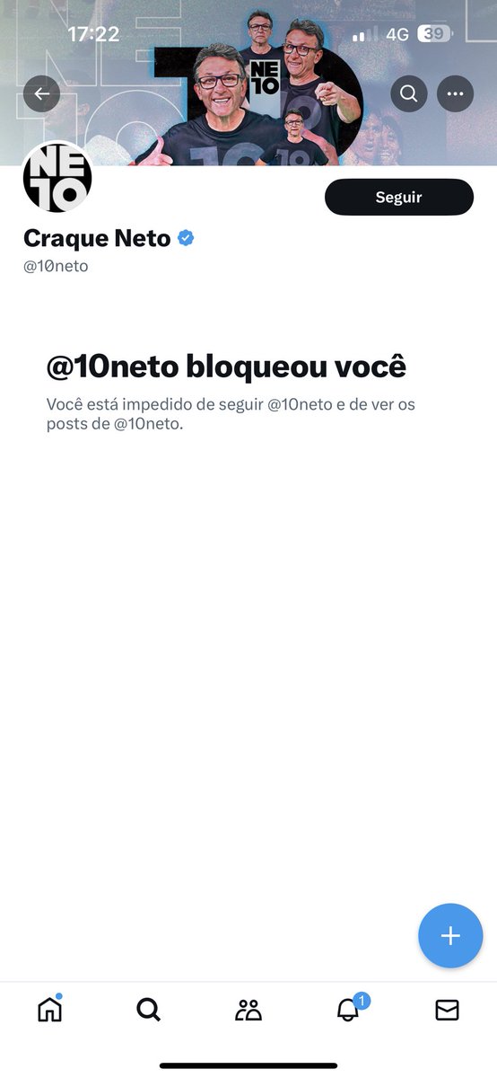 Fui bloqueado pelo craque Neto pq fiz um vídeo dizendo que o Everton Ribeiro não iria jogar no Corinthians, na época não havia possibilidade. Bom, ele vai pro Bahia. O cara encheu a boca pra falar “esse rapaz acha que só ele tem informação” Craque, o rapaz aqui trabalha! Abs! 