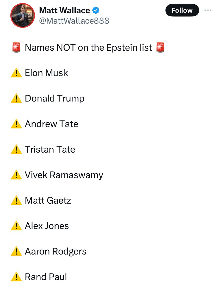 Donald Trump is literally on the list multiples times. 