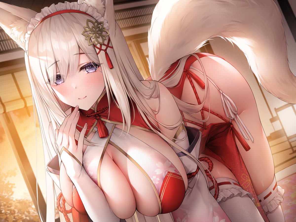 全肯定してくれる和風お狐メイドさん🦊🧡 