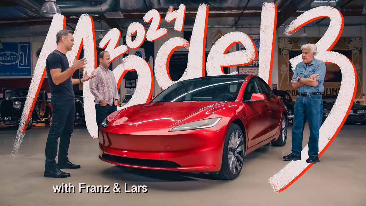 Let’s take the new 2024 @Tesla Model 3 for a spin with my two favorite right/left brain Tesla people, Lars and Franz. There’s a lot more going with this updated Model 3 than you think. Check it out on #Youtube https://t.co/WKYnvJuO5W

#tesla #teslamodel3 #electriccars 
