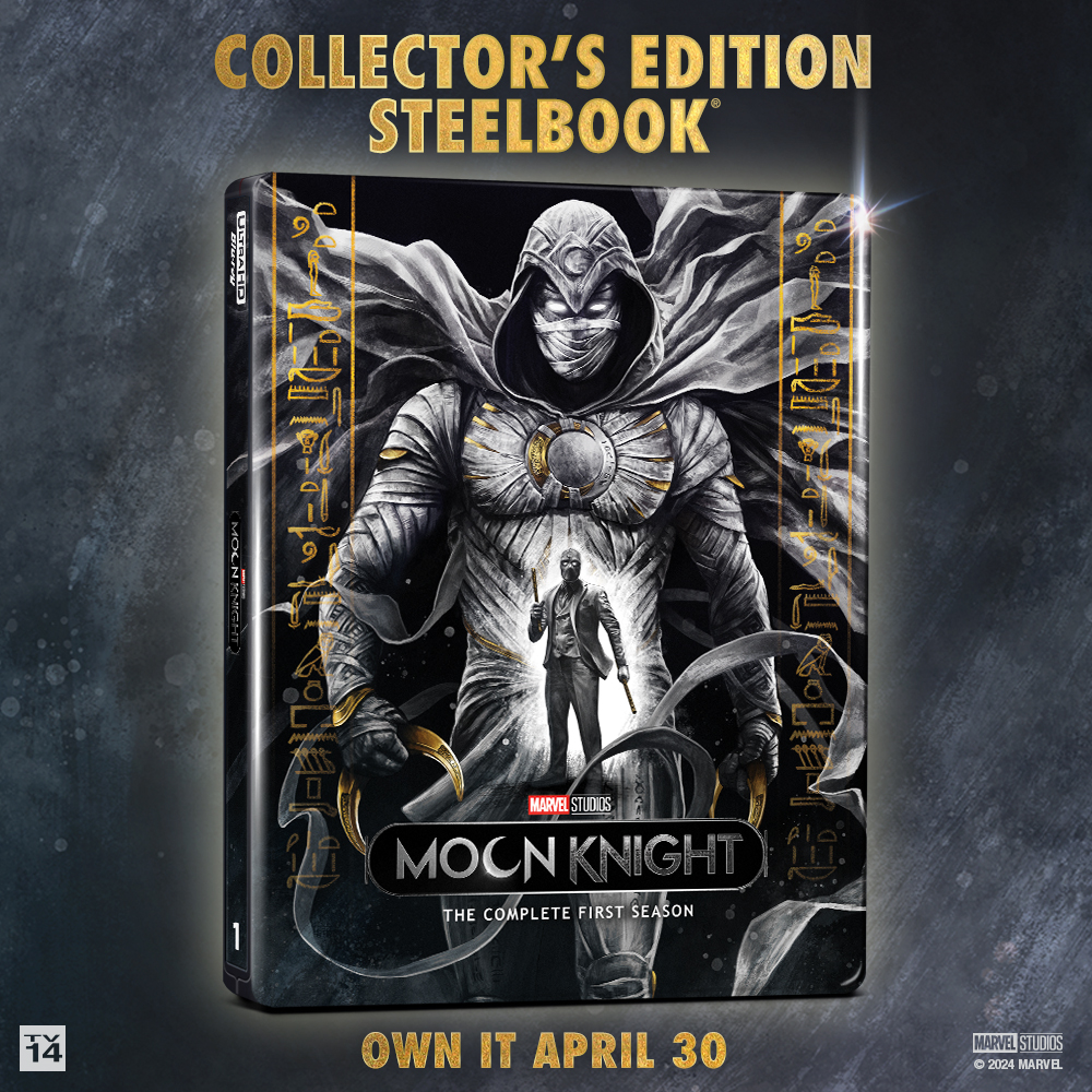 #MoonKnight is coming. 🌙

Add it to your Marvel Studios' collection on 4K Ultra HD and Blu-ray on April 30. 