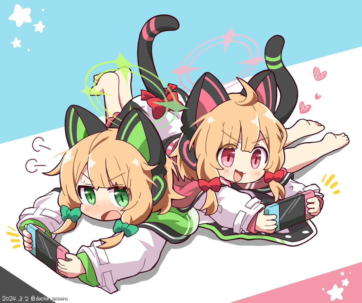 ブルアカのミドリとモモイ大好き…！！😇 