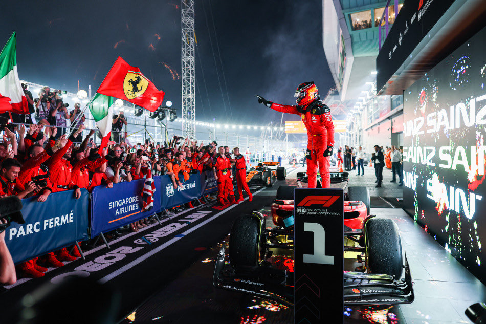 Winners of the last 20 F1 races:

Max Verstappen
Max Verstappen
Max Verstappen
Max Verstappen
Max Verstappen
Max Verstappen
Max Verstappen
Max Verstappen
Max Verstappen
Carlos Sainz 🐎
Max Verstappen
Max Verstappen
Max Verstappen
Max Verstappen
Max Verstappen
Max Verstappen
Max 