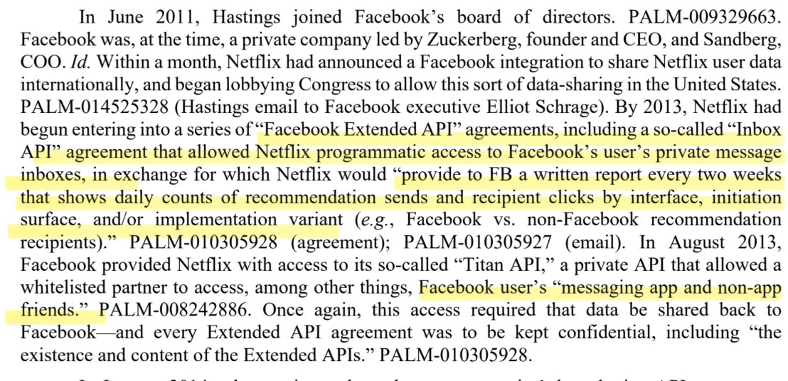 This is shocking.

Facebook gave Netflix all your private messages on Messenger in exchange for all your watch history, while Netflix paid them $100M+ for ads.

Meta will sell your data at a heartbeat for profit. 