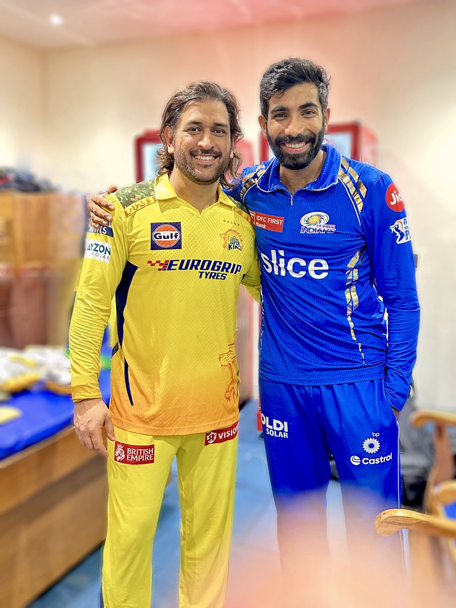 Met Mahi bhai after so long, felt good to catch up! 🤝🏼 