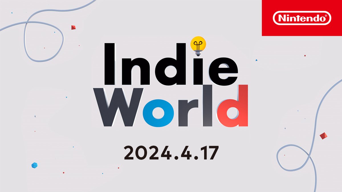 4月17日(水)23時に、Nintendo Switchで遊べるインディーゲームを紹介する「Indie World 2024.4.17」を公開します。約20分の映像です🌏（ライブ配信はありません）

#IndieWorld #インディーワールド 
https://t.co/gt39azJcbb 