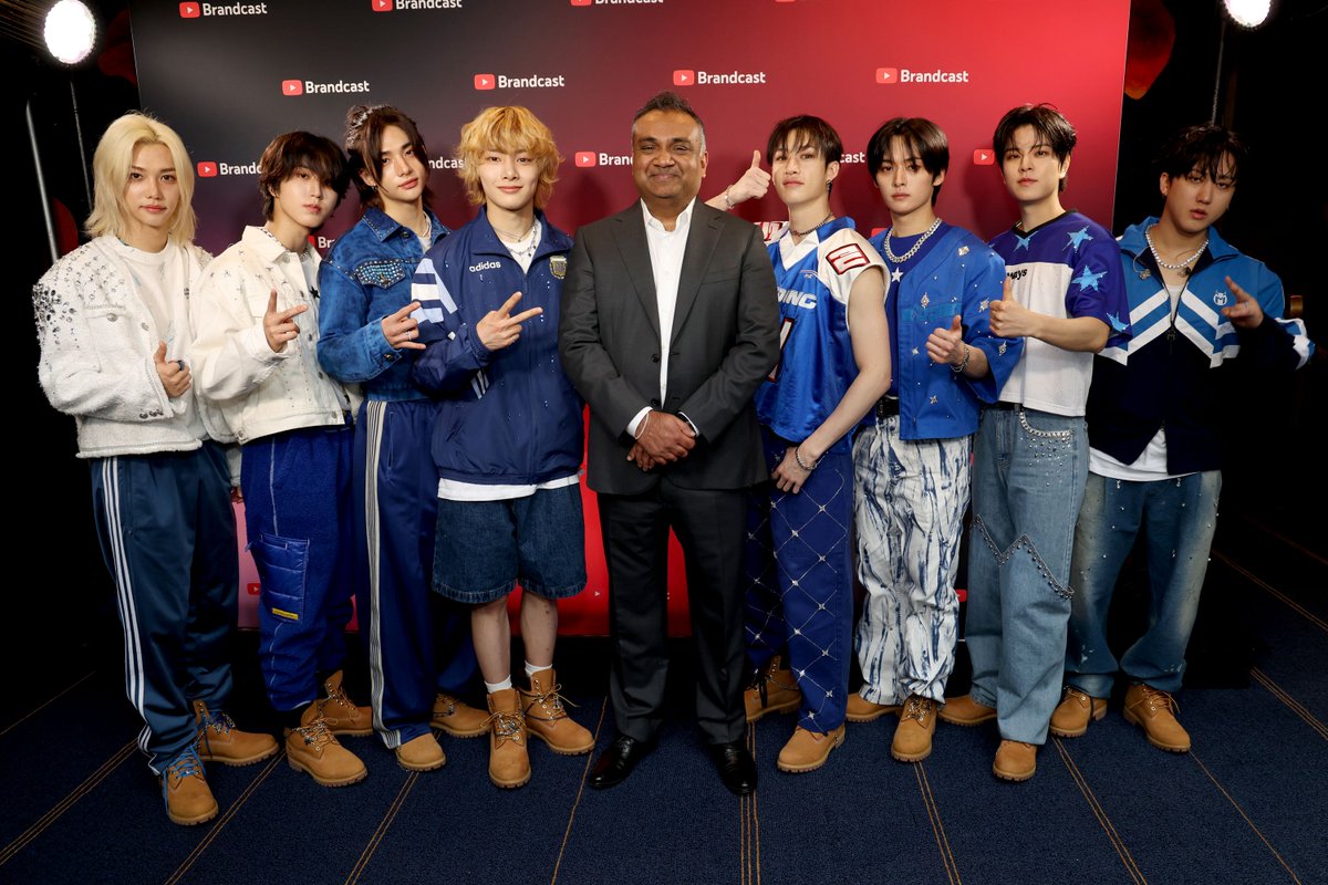 Very cool to chat w/ @Stray_Kids at #Brandcast! 