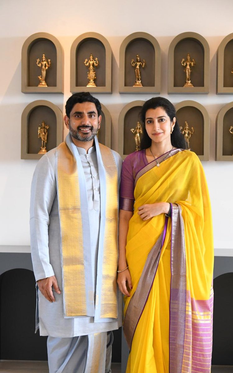 With both my Mangalagiri Loves...

Every time I wear a Mangalagiri saree, I am reminded of the incredible devotion of our skilled weavers, who weave life into their art. Wearing it on special occasions is my favourite way of appreciating their unmatched craftsmanship. 