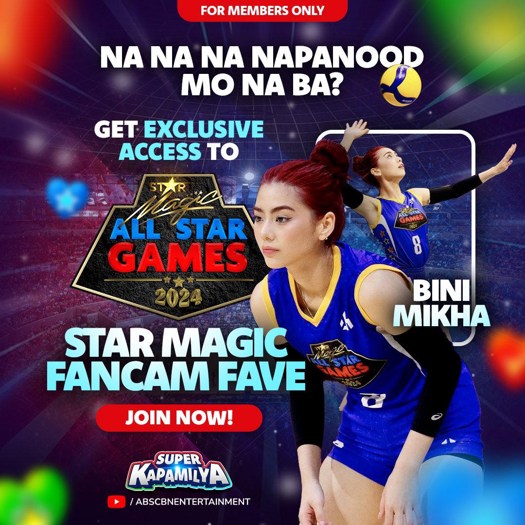 HINDI KO NAMAN MAGAWANG KUMALAS! 🎵🌸

Can’t get enough of #BINIMikha in the #StarMagicAllStarGames2024? Kung #SuperKapamilya ka, you get EXCLUSIVE ACCESS to her fancam! 🏐

WATCH IT HERE: https://t.co/0M05sQSsfH and click ‘JOIN’! 