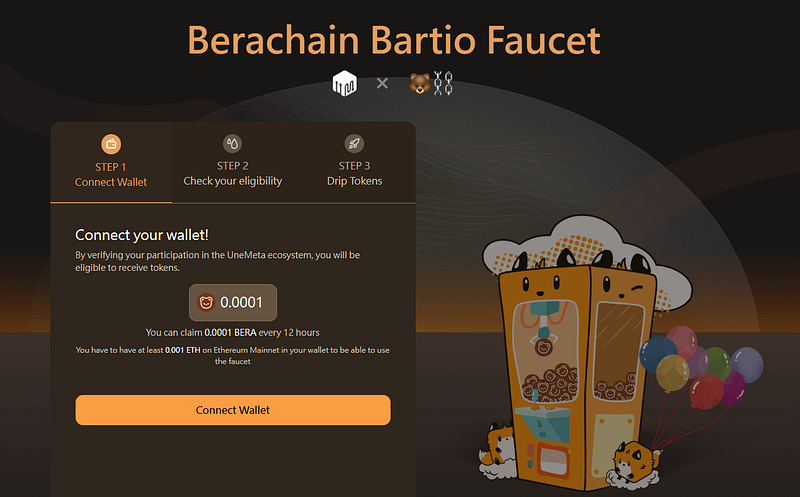 🐻BM!

Have you used up all your $BERA ? Don't worry, 🦊Yuzu is here with a new faucet !

Get extra $BERA now through "https://t.co/A7ZSVWRFSh" !
(Only available to users who have at least 0.001 ETH in their mainnet wallet and verified social links.)

☝️In addition, UNE's Lucky 