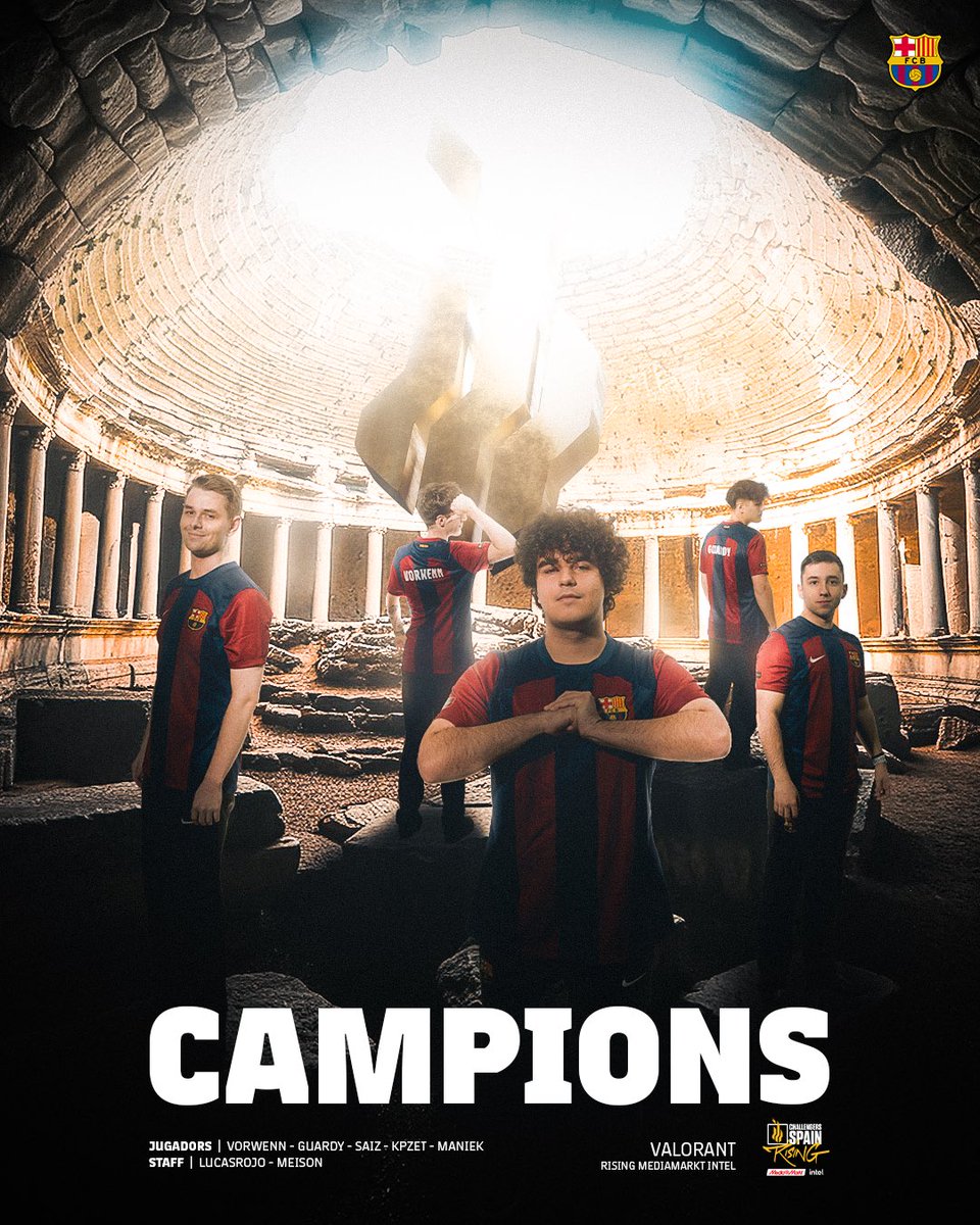 🏆SOM CAMPIONS DE LA VALORANT RISING MEDIAMARKT INTEL🏆

#ForçaBarça💙❤️ 