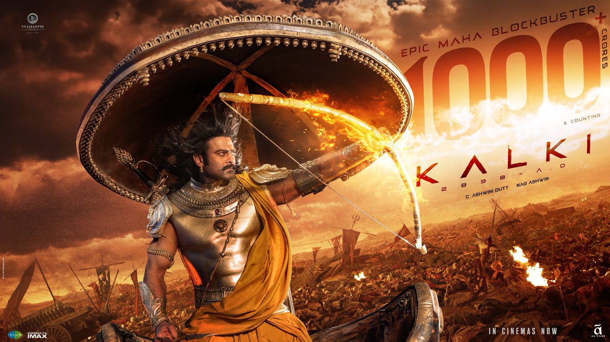 On behalf of Thalapathy Vijay and fans, heartfelt congratulations to Rebel Star #Prabhas Garu and the entire #Kalki2898AD team for achieving the magnificent milestone of 1000 CRORES ♥️ 

This incredible success is raising Indian cinema standards to new heights 🏆 