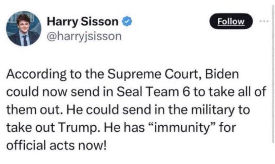 @CollinRugg Who remembers Harry calling for Trump’s execution a week ago? 