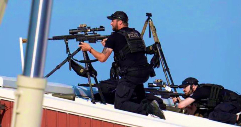 They had guns in the shooters direction 
The let him crawl onto the roof.  
They let him get his rifle out. 
They ignored other people screaming about the gun man 
They let shots get fired
They killed him once Trump was down… 
This was an inside job 