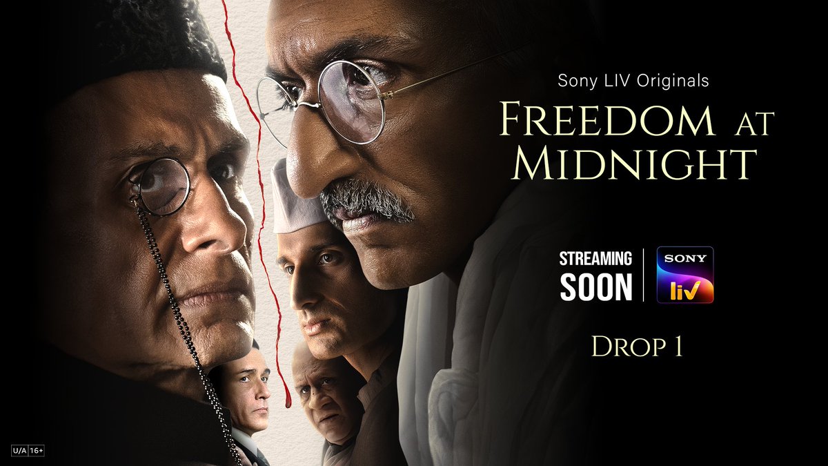 The history you may not know
The history you should know.

Presenting the first drop of the electrifying story of India's independence, based on the award-winning book by Dominique Lapierre and Larry Collins.
#FreedomAtMidnight, streaming soon, on Sony LIV. 