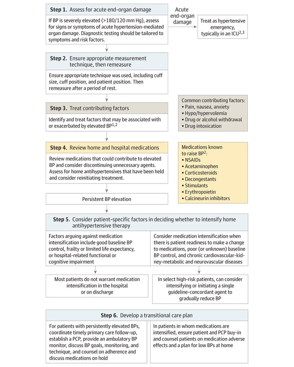 Most viewed in the last 7 days from @JAMAInternalMed: 

Clinical Insights by @TimAndersonMD and @ZacharyGJacobs proposes a new framework for managing asymptomatic blood pressure elevation in the hospital setting. 

https://t.co/eL6mzsX8xn 