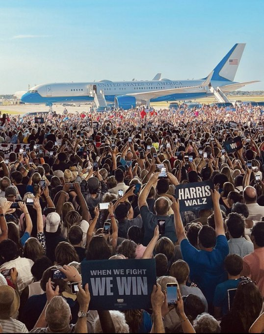 BREAKING REPORT: Harris campaign BUSTED using FAKE crowd photo at campaign rally stop.. 