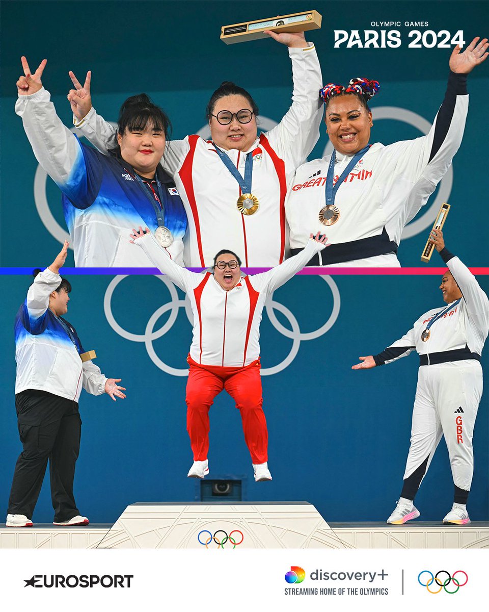 The women's +81kg weightlifting podium is giving wholesome vibes 🥹

#Olympics #PARIS2024 