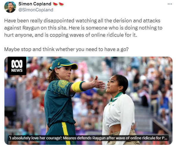 Academics who know nothing about the world of Breakdancing, are trying to defend what they truly don't understand.

I've followed Breaking internationally for over a decade: Raygun's performance was terrible &amp; would have been bad in a local competition, not just the Olympics.🧵 