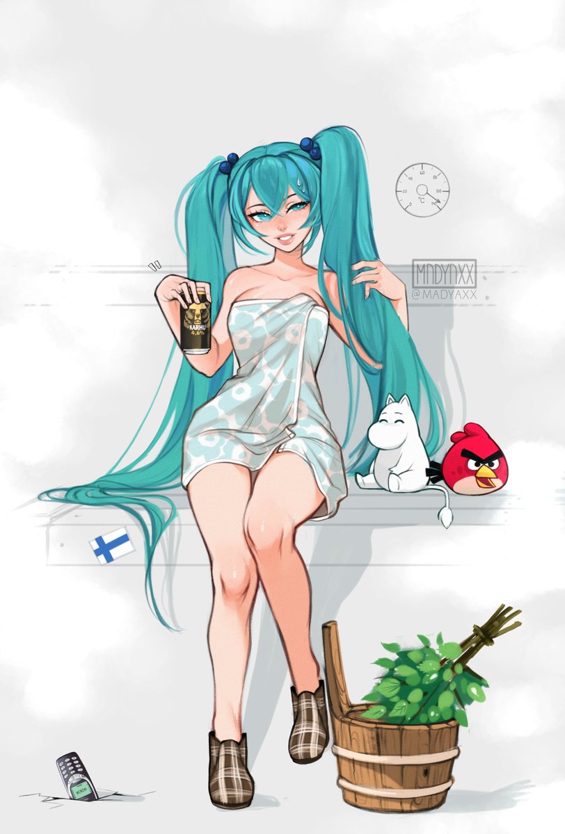 finnish miku enjoying sauna 🇫🇮 