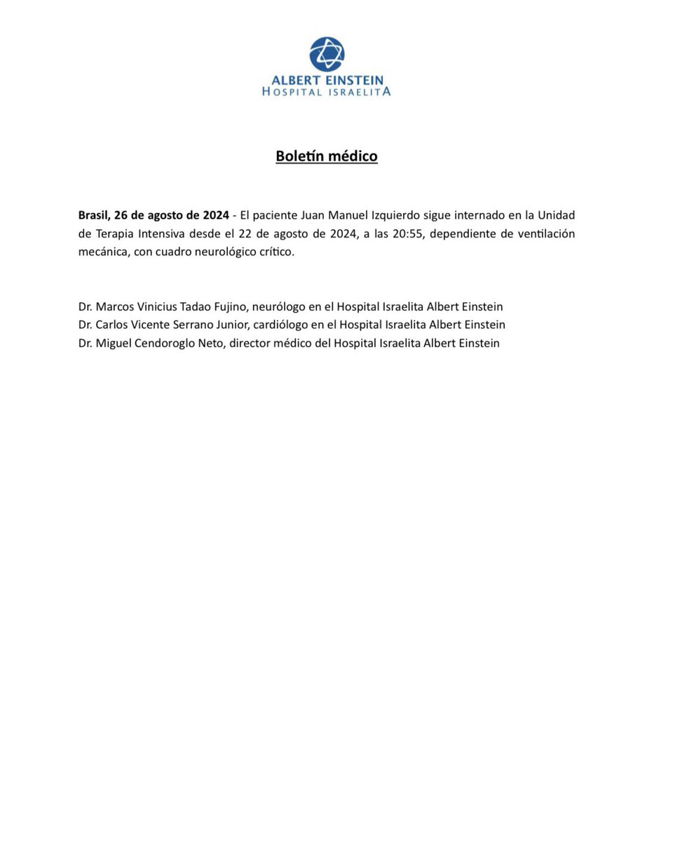 Boletín médico del Hospital Israelita Albert Einstein. 
