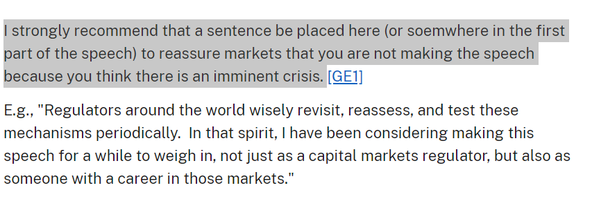 OMG look at Gensler's internal comments that the SEC mistakenly posted publicly:😅🙃🤦‍♀️ 