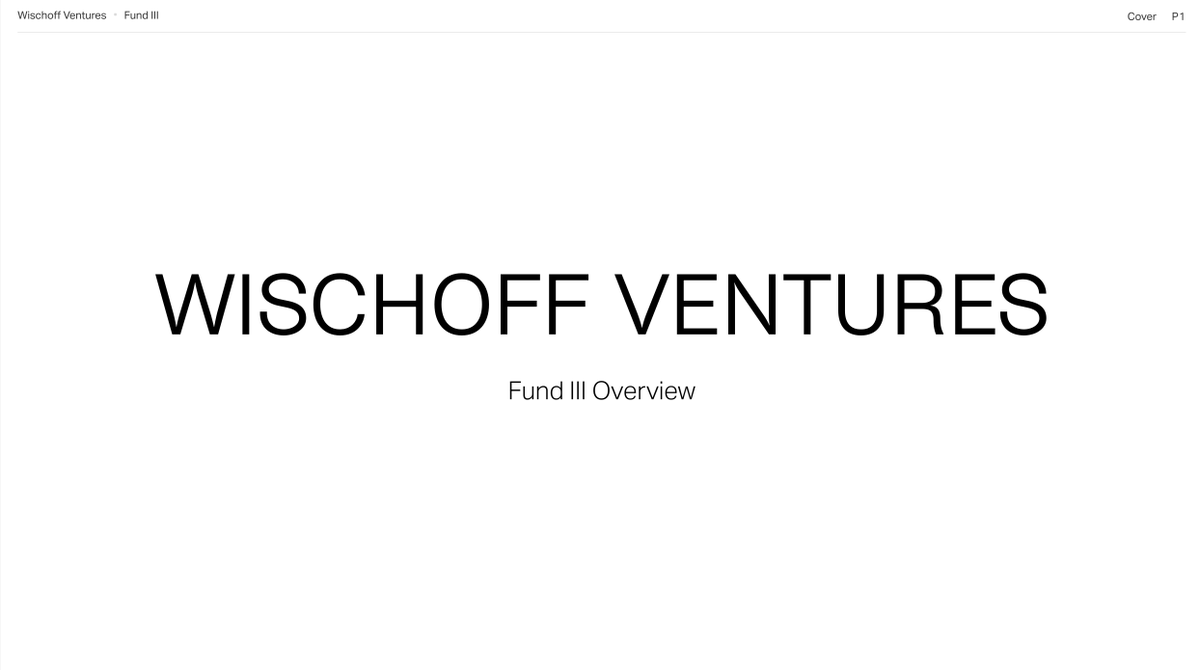 Here is the deck I used to raise our $50M Fund III: 