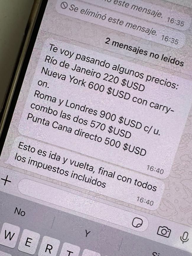 Esto es vuelos ida y vuelta. Alojamiento y actividades se arregla aparte 