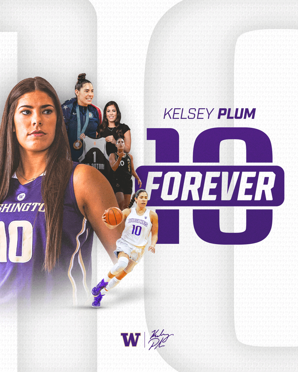 Forever 🔟

Proud to announce Washington is retiring Kelsey Plum's jersey number.

» https://t.co/AiYlRfkL6T

#GoHuskies x #KP10 