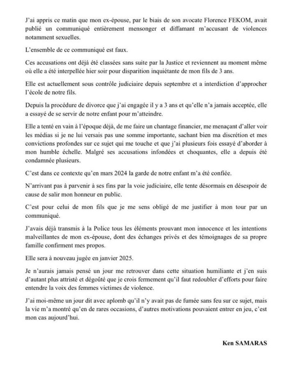 Communiqué de Nekfeu 