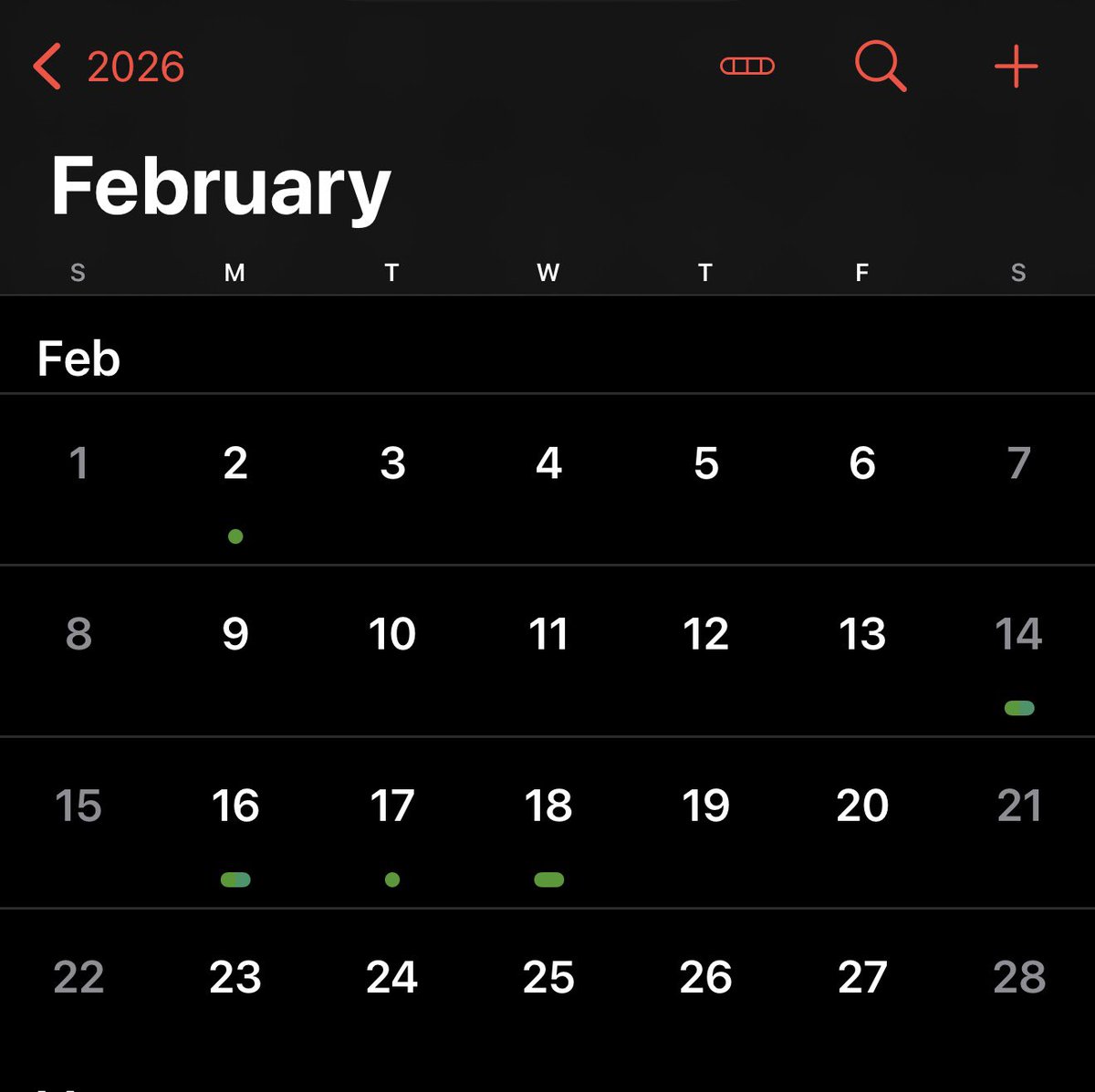 calenderheads, peep february 2026. you don’t see em laid out like this often anymore. something to look forward to 
