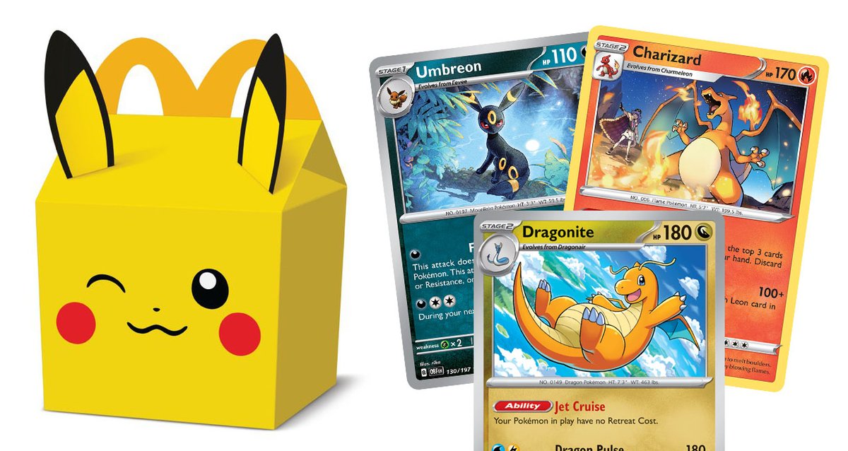 McDonald's 2024 Happy Meal Pokemon TCG Promotion Themed After Year of Dragon, Will Include Charizard and Umbreon!

Check out this article on PokeBeach for all the details:

➡️ https://t.co/gRDEKSKpRA 