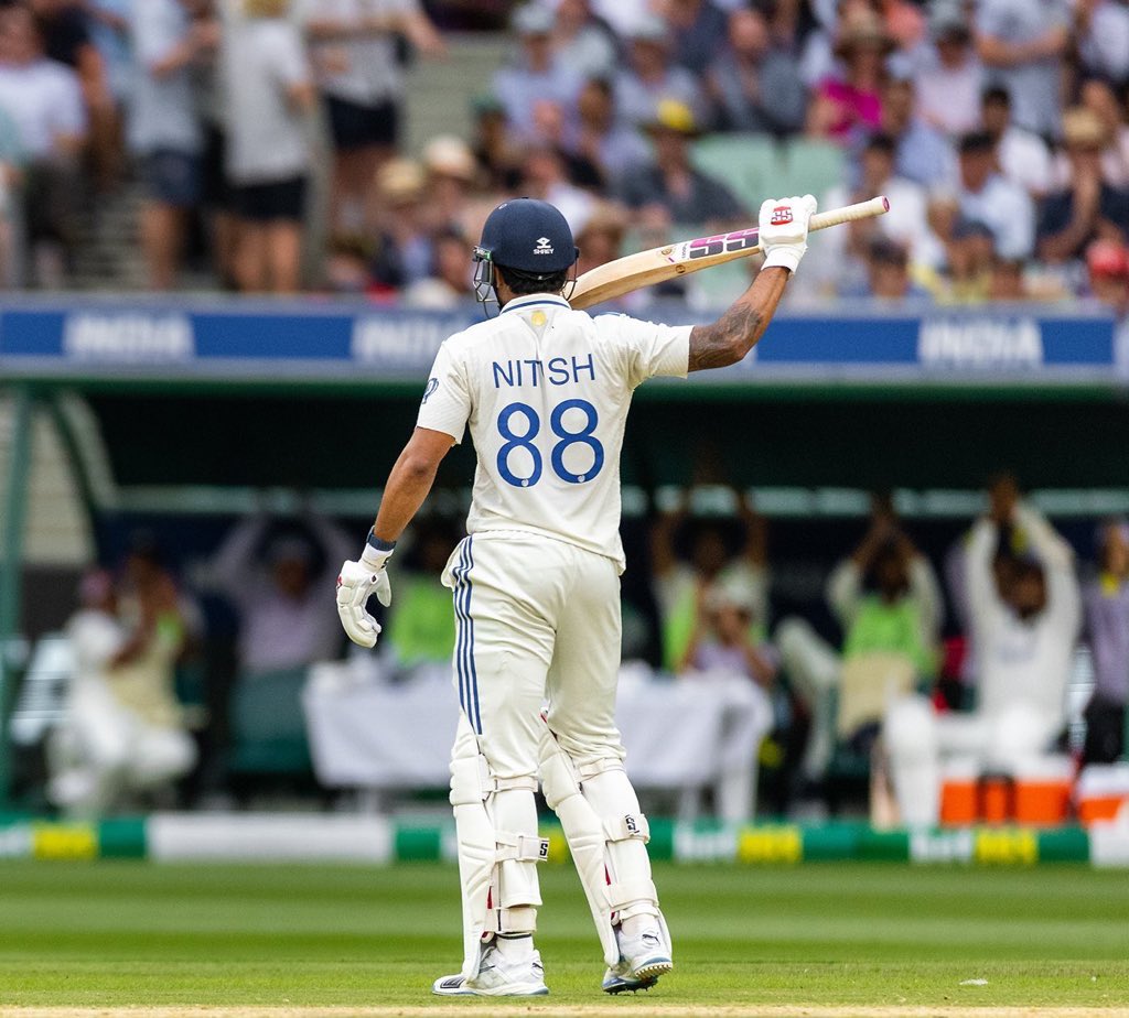 What an innings , dear Nitish. To become the third youngest Indian to score a Test hundred in Aus and what an ocassion to do it with the team in trouble. I am sure this will be first of many. Enjoyed your positivity and fearless stroke play. Keep it up. God bless you always 🌸 