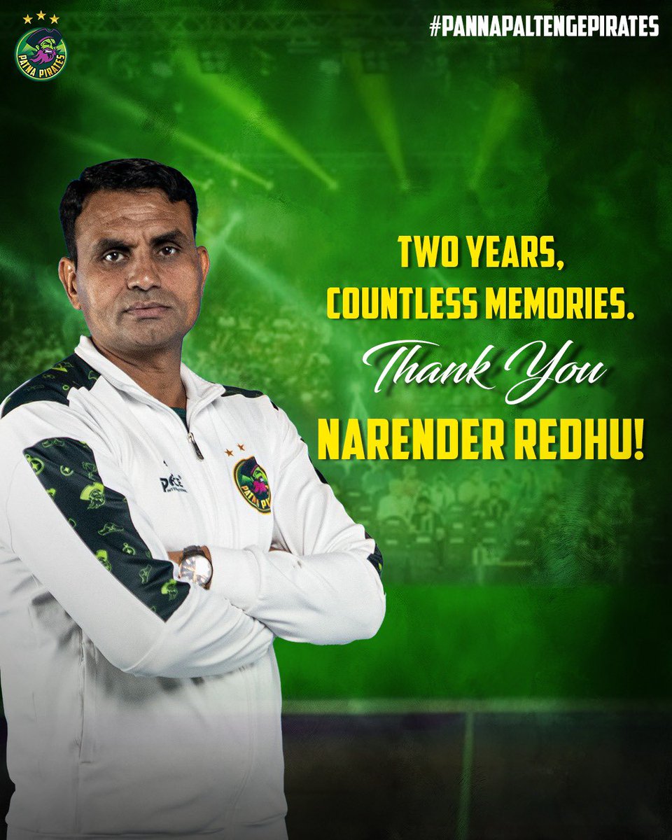 It’s the end of an era!

With gratitude and respect, we announce the release of our Head Coach Narender Redhu! 