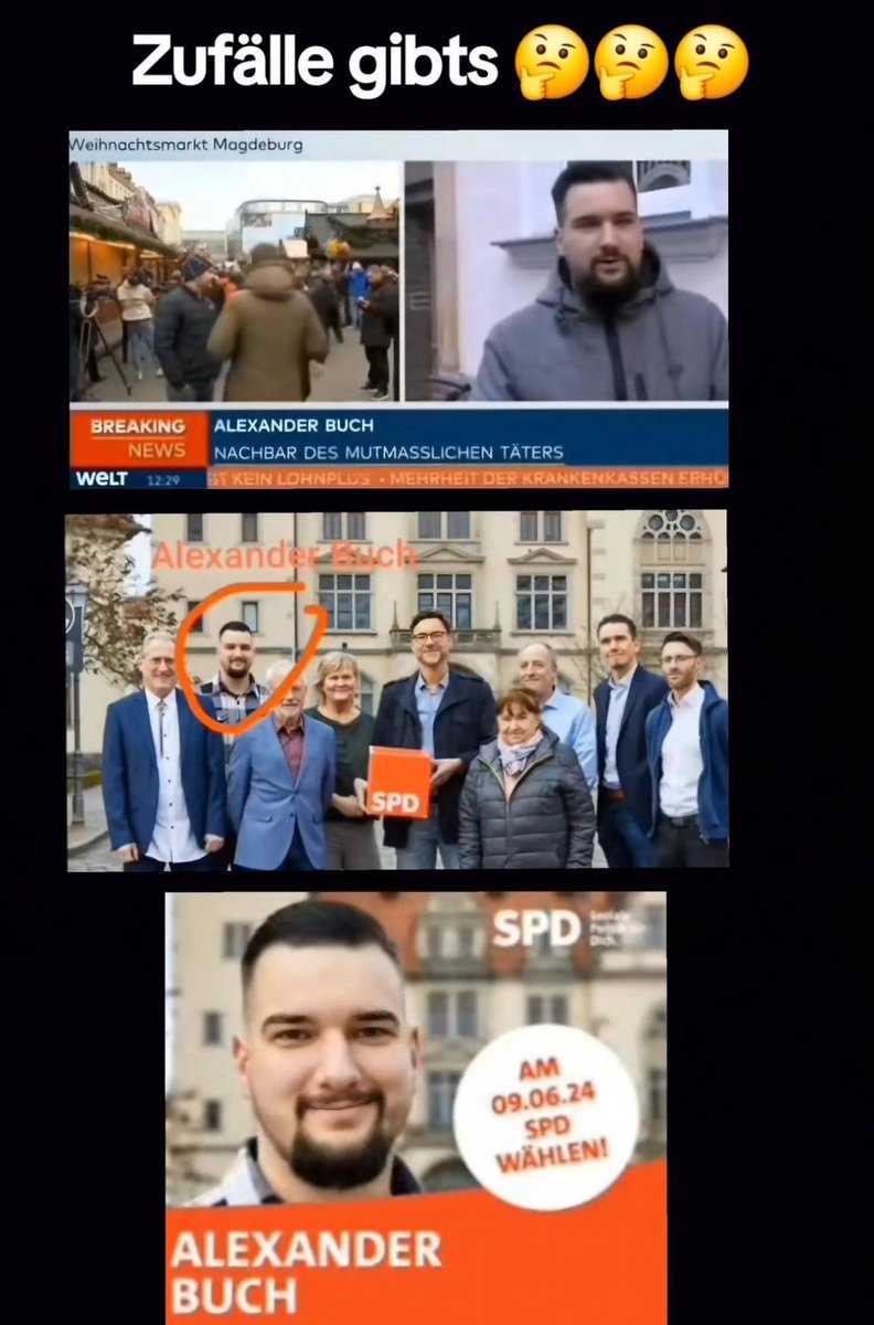 Sie verar***en uns weiter!

Der MDR interviewt einen angeblich „anonymen Nachbarn“ des Mörders von Magdeburg. 

Jetzt stellt sich heraus, er ist Kommunalpolitiker der SPD in Bernburg. 