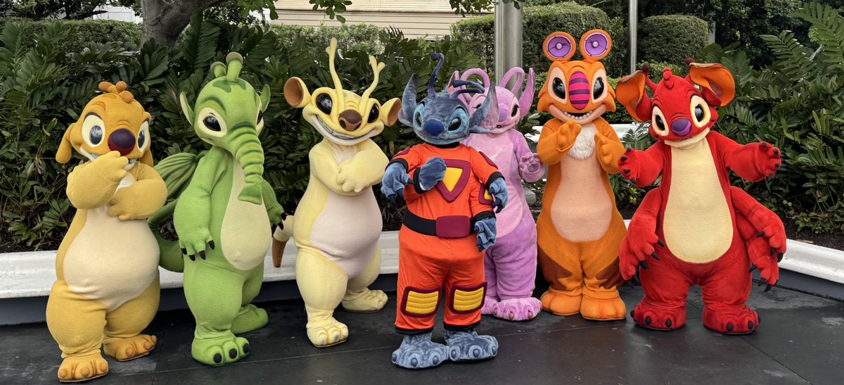 Stitch and other experiments were let loose in Tomorrowland this morning for a private event 