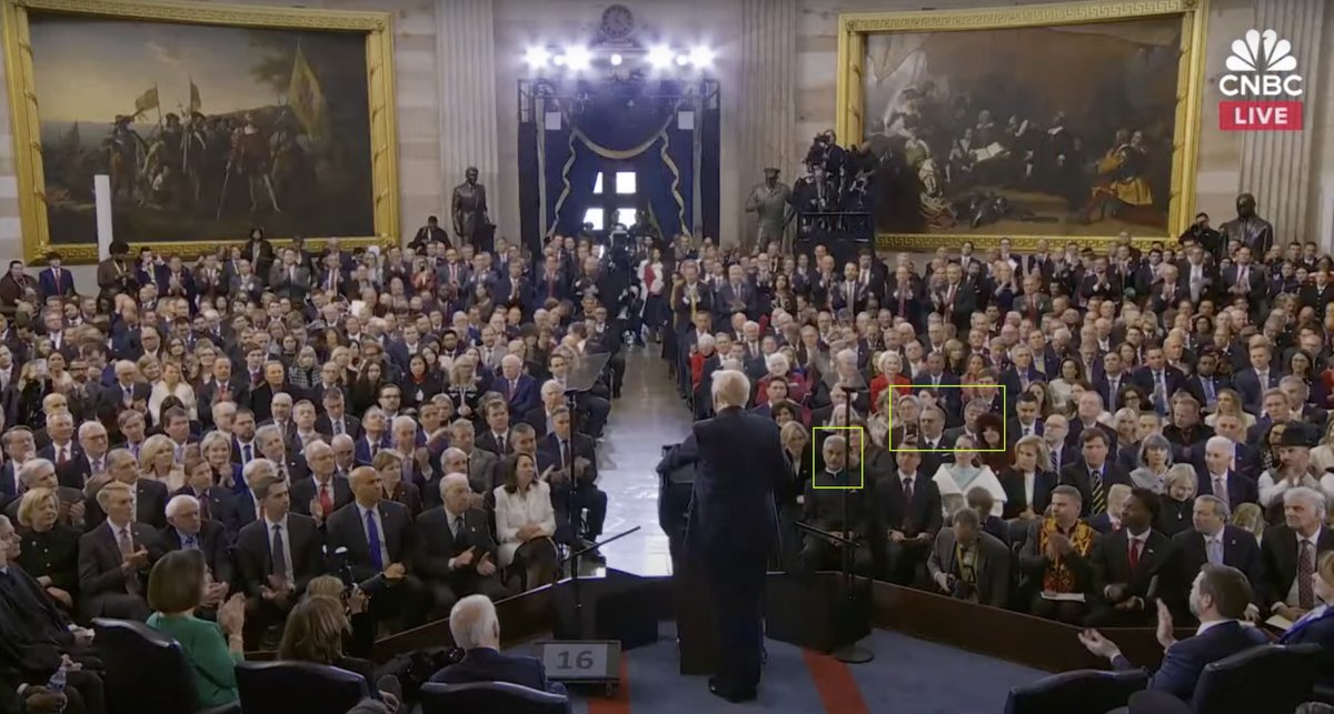 All the Quad foreign ministers are seated close to the front of the inauguration dais, but the different placement is striking with the Indian foreign minister up front.

(i have no idea how inauguration seating works, so someone else will have to explain why) 