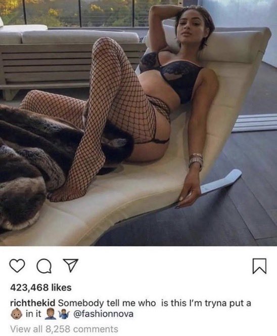 Rich The Kid really had the worlds first successful “what’s her @“ 😭😭 