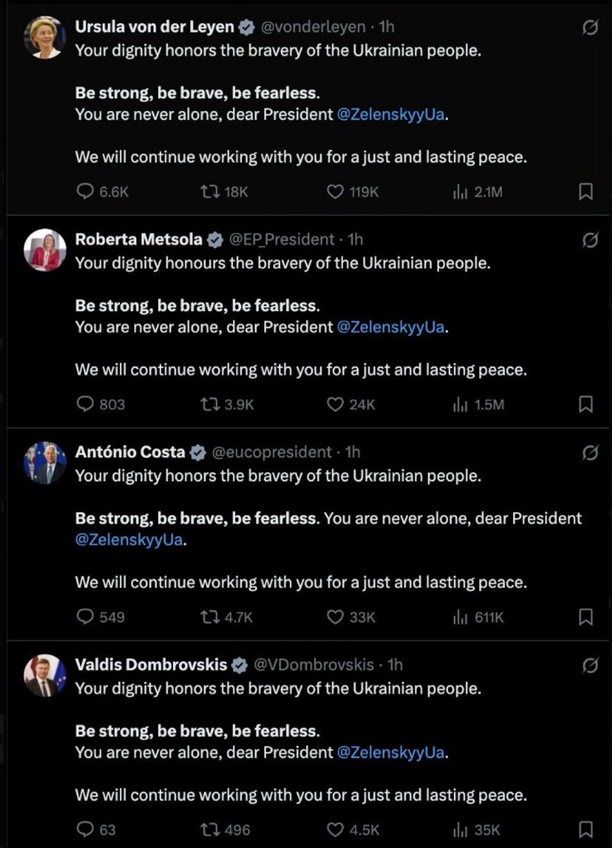 I’m starting to wonder if this whole thing today at the Oval Office might have been preplanned by Zelensky and the Europeans 