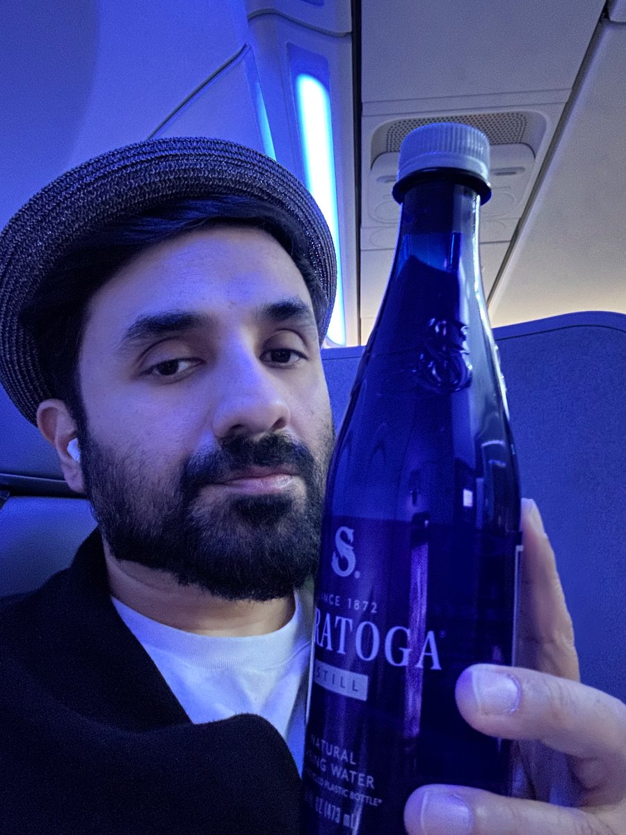 They have this water on my flight. I’ve asked for bananas and ice. These folks are about to get a show. 