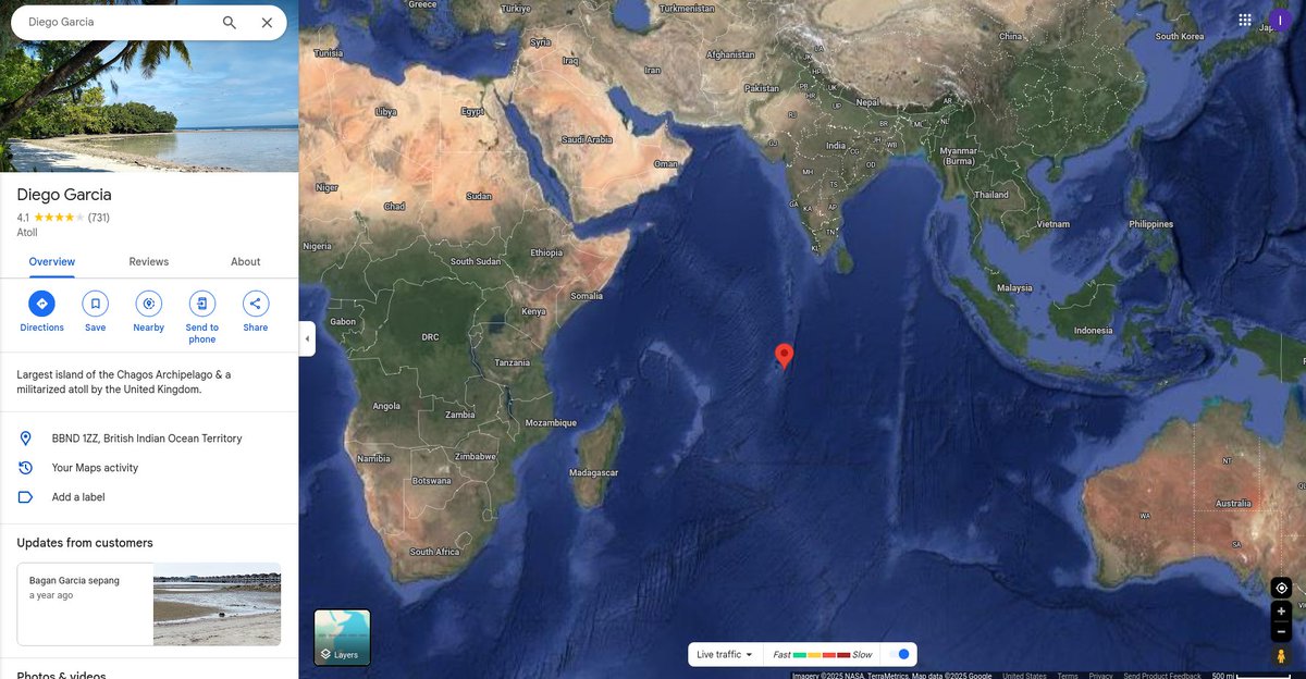 A significant buildup is happening in Diego Garcia

At least 5 USAF B-2 Spirits and 7 C-17A Globemaster IIIs have arrived over the last 3 days, or are currently en route to the island.  

For reference: Diego Garcia is the red pin on the map. 